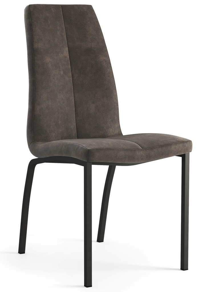 MAZZONI EXPORT BARON Maro Antracit (material textil Preston 96)/picioare negre - SCAUN MODERN PENTRU LIVING/SUFRAGERIE/BUCĂTĂRIE/BIROU