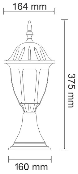 Lampă LED de exterior FLORENCJA 1x E27/10W/230V IP43