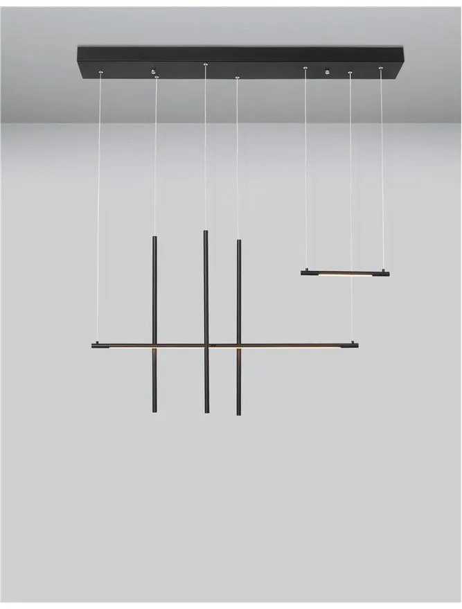 Lustra LED design liniar ELETTRA negru