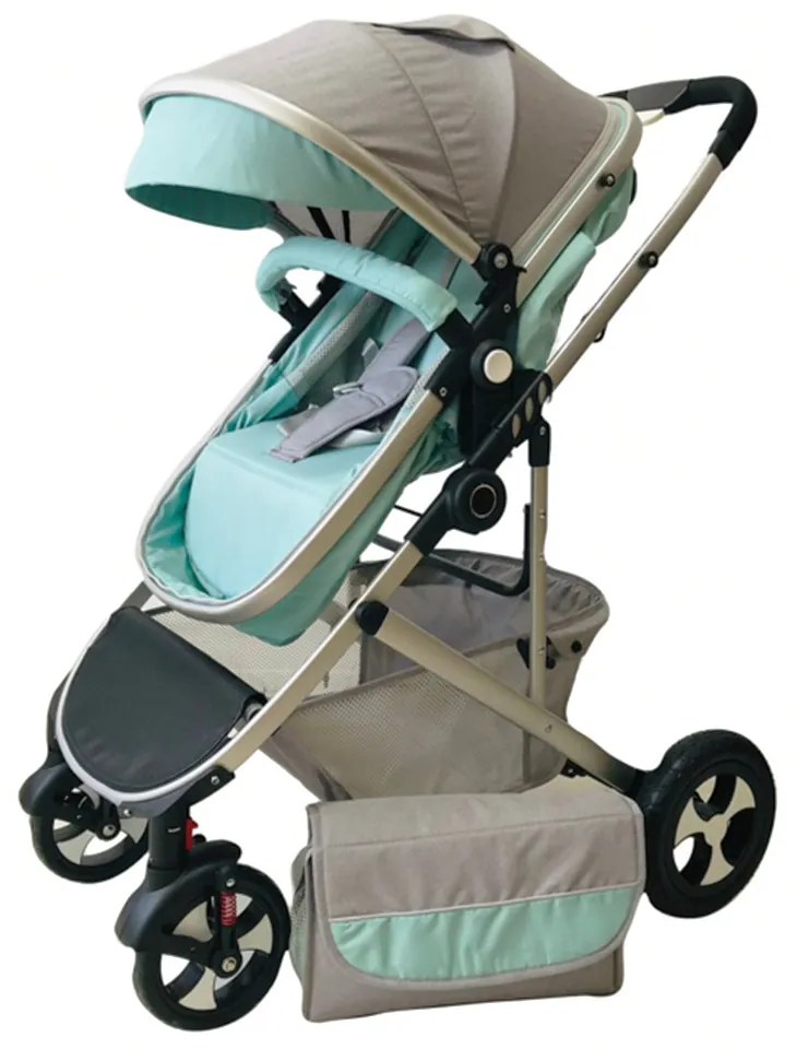 Carucior 2 in 1 reversibil si transformabil, landou sport si geanta cadou - Bleu - CPC-08-bleu