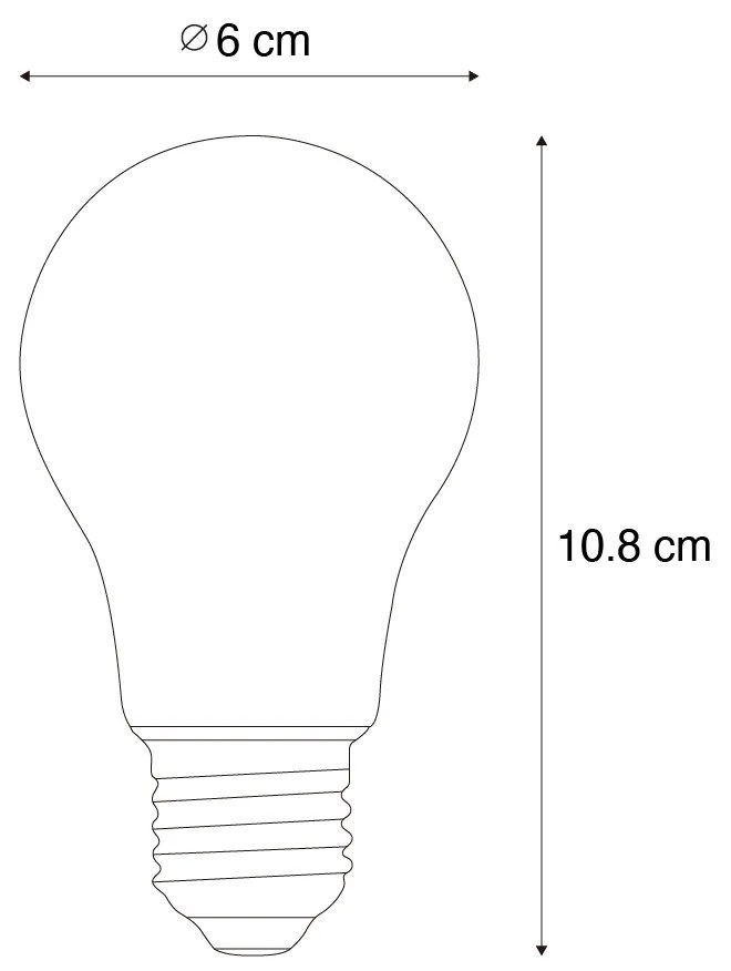 Set 5 becuri Bec LED E27 A60 Lux Sensor 2.5W 250lm 2200K