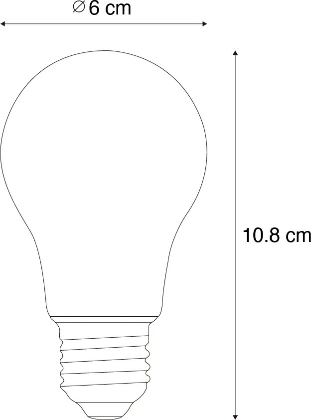Set de 5 becuri LED E27 A60 cu senzor de amurg 2.5W 250 lm 2200K