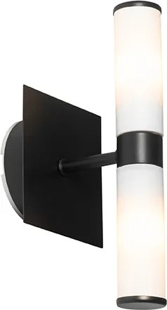 Lampă de perete inteligentă pentru baie neagră IP44 cu 2 lumini incl. 2 Wifi G9 - Bath