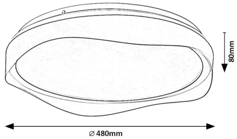 Plafoniera LED stil modern Israh D-48cm