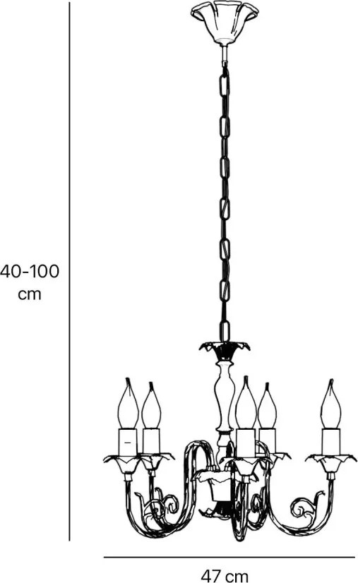 Candelabru din alama masiva stilul fastuos Ludovic al XV-lea