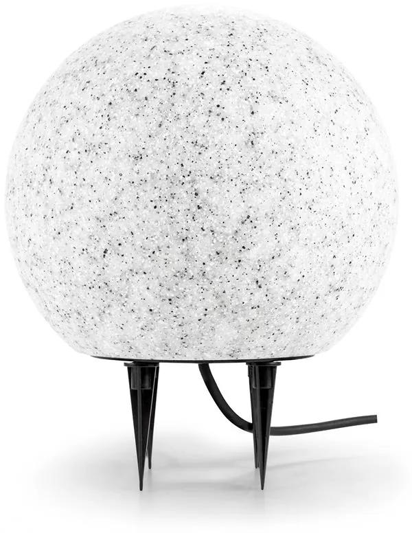 SHINESTINE M, lampă rotundă de exterior cu un diametru de 30 cm, piatră optică