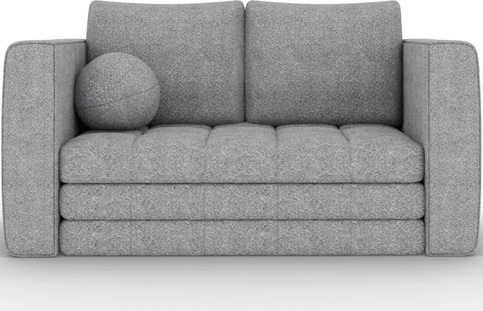 Canapea Kastol , gri bouclé extensibil, 137x71x74 cm – Royal 04