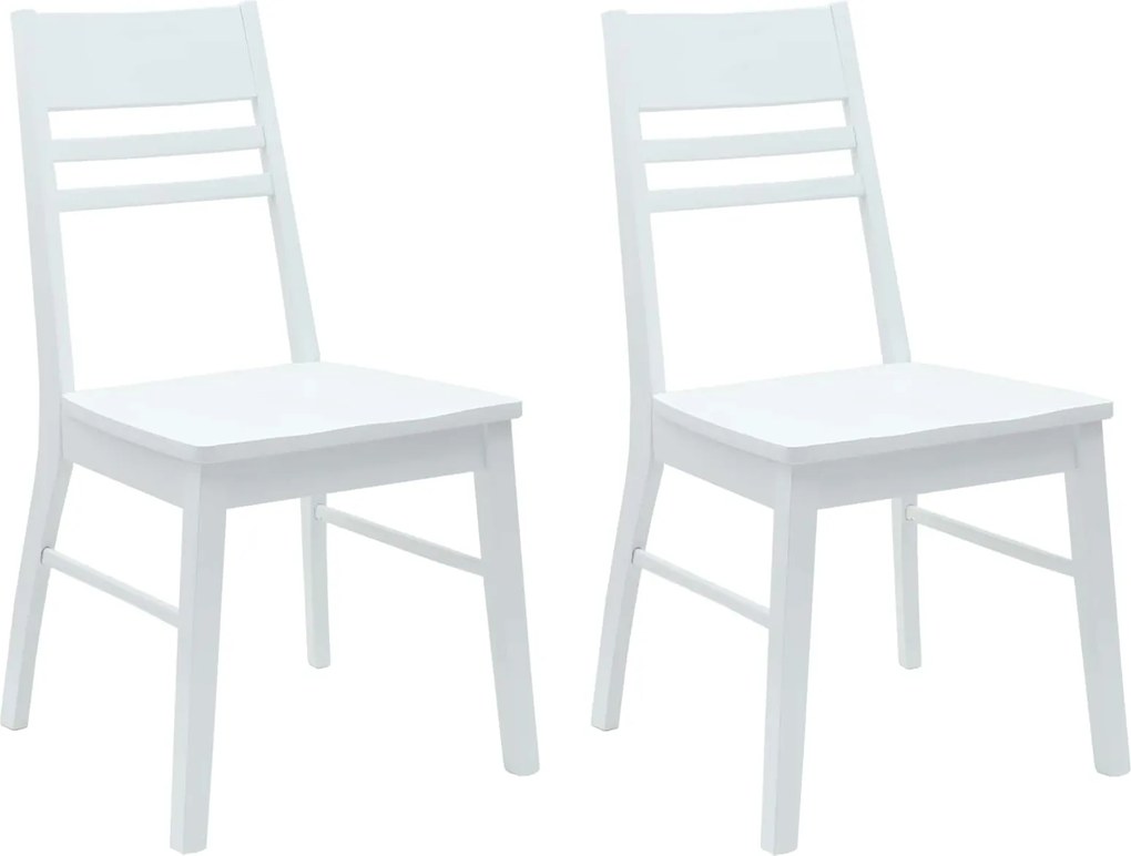 vidaXL Scaune de dining 2 pcs Alb 43 x 54 x 89 cm