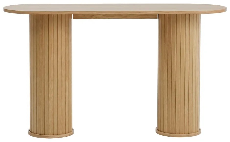 Masă consolă în culoare naturală 40x130 cm Nola – Unique Furniture