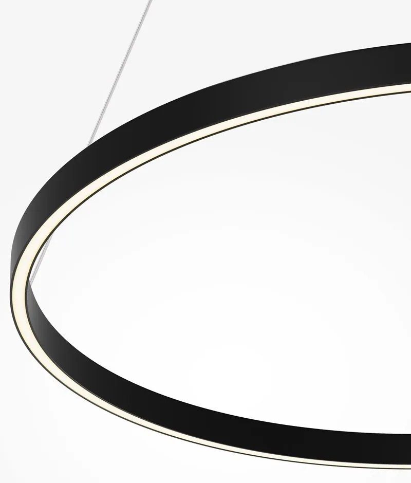 Lustra inelara suspendata LED Rim 80cm negru