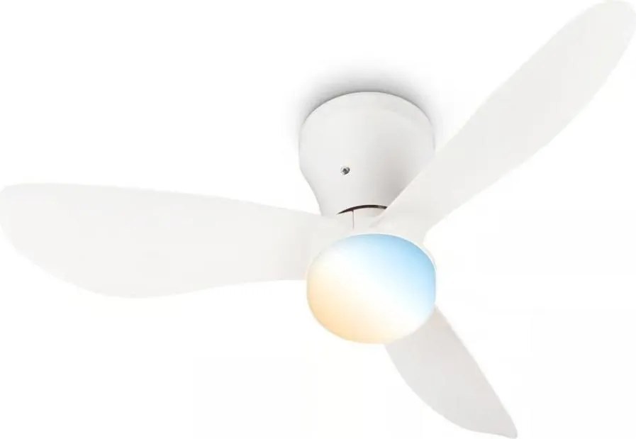Brilo - Ventilator de tavan LED dimabil LUFITO LED/15W/230V 3000/4000/6000K alb + telecomandă