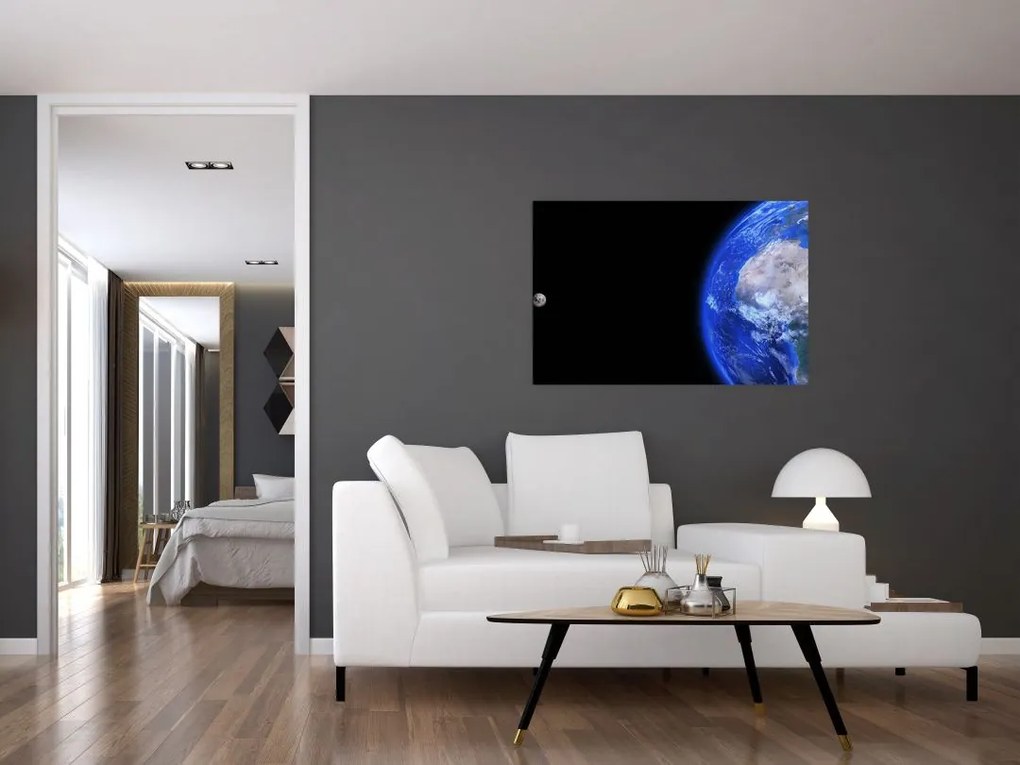 Tablou - Luna și Pământul (90x60 cm)