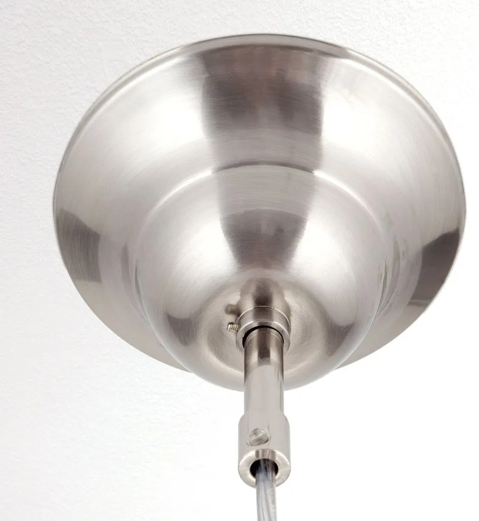 Lustra, Pendul realizat manual ARTDESIGN 40cm, crom satinat/ alb opac