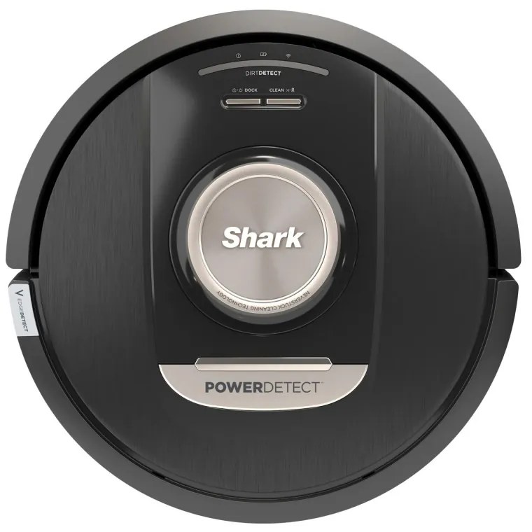 Aspirator robot Shark PowerDetect RV2820VEEU, 650W, 0.3 L, 360° LiDAR, Autonomie pana la 110 min, DirtDetect, Negru