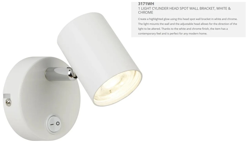 Aplica LED cu spot directionabil Rollo alba 3171WH SRT