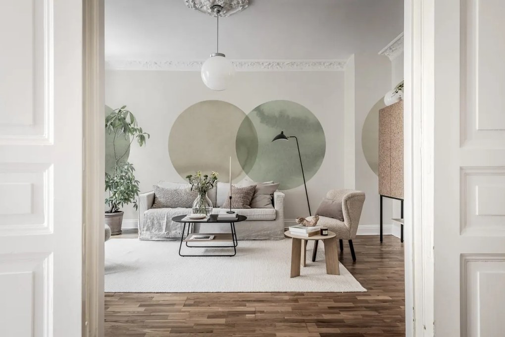 Fototapet, Eclipse, Beige Green, Rebel Walls