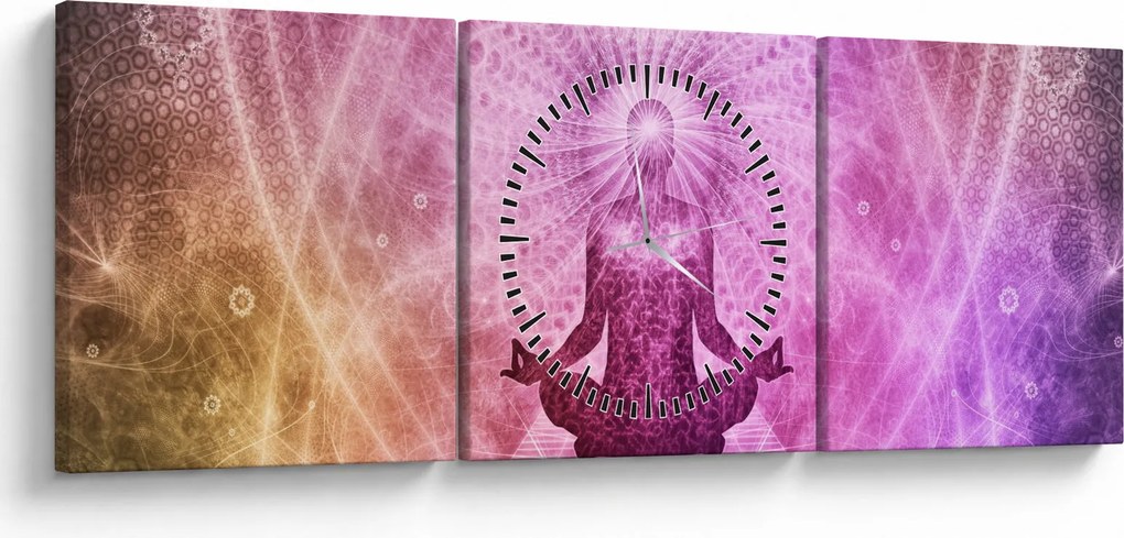 Tablou meditație (cu ceas) (90x30 cm)