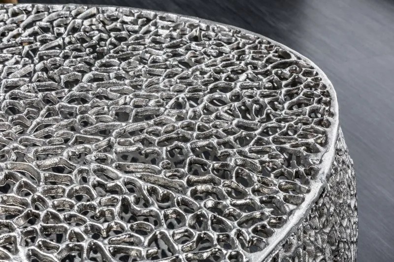 Masuta cu aspect deosebit Leaf 120cm, argintiu