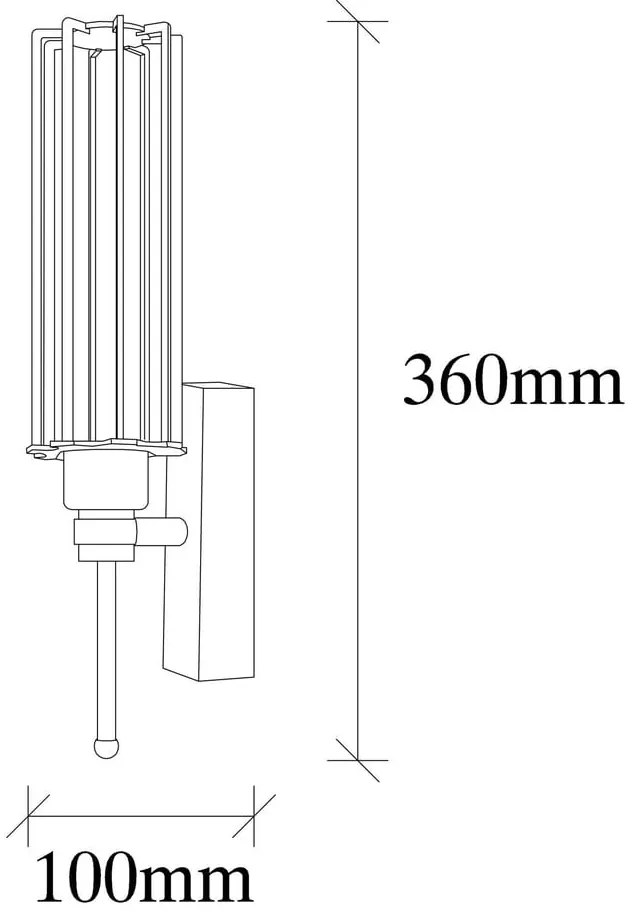 Aplică de perete neagră/aurie ø 8 cm Fellini – Opviq lights