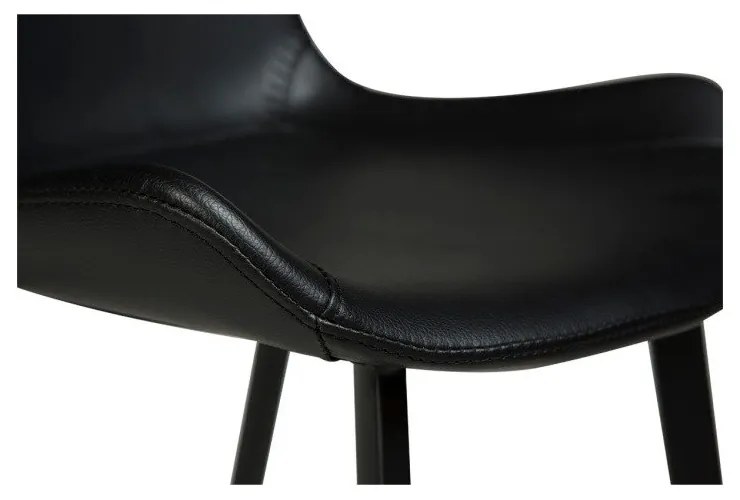 Scaun de bar din imitație de piele DAN-FORM Denmark Hype, negru