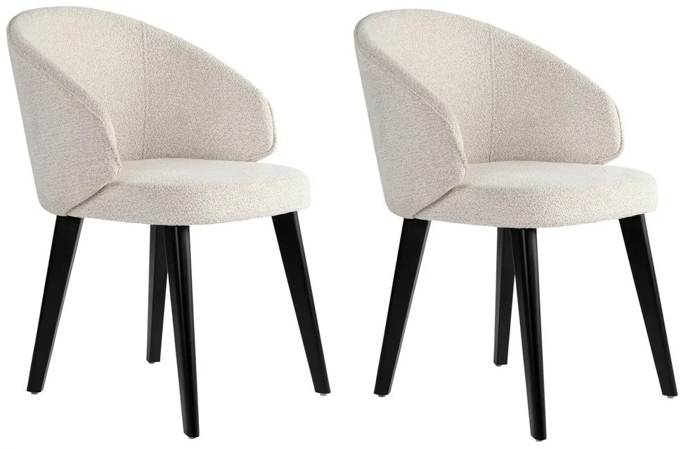 Set de scaune de sufragerie Bentley White andBlack, 2 buc.