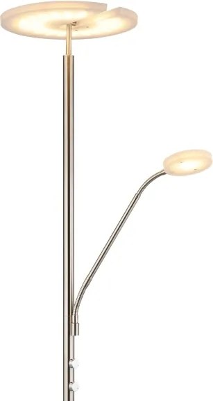 Globo 59093N - Lampă de podea cu LED dimabilă STANFORD 28W/230V + 5W 3000K crom lucios