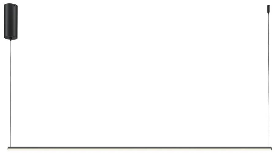 Lustra LED suspendata liniara stil minimalist Halo 120cm negru