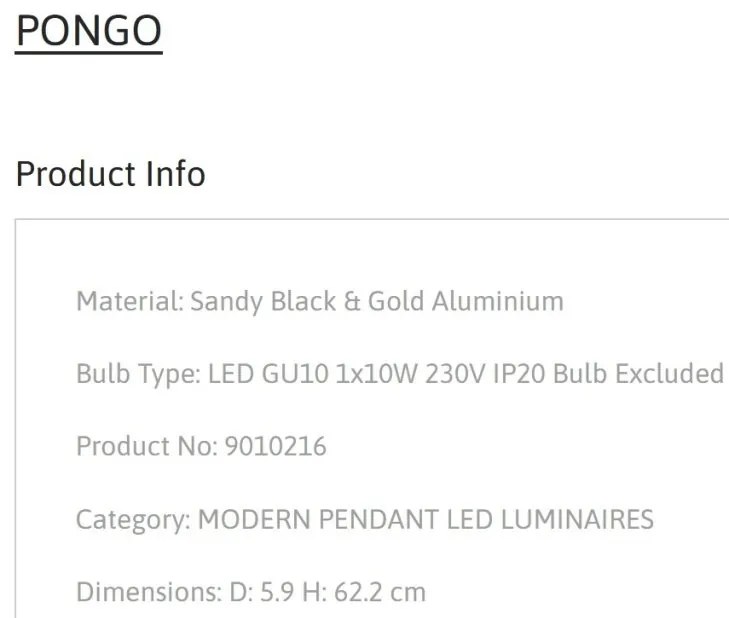 Lustra moderna design minimalist PONGO 1L