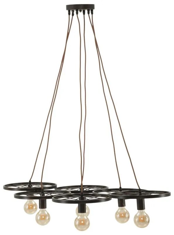 Lustra neagra din metal, 110 x 60 x 12 cm, Circle Mauro Ferreti