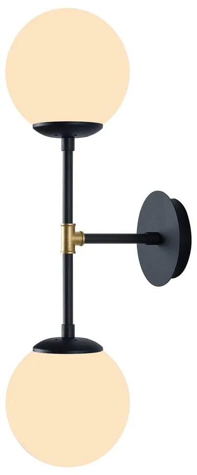 Aplică de perete Squid Lighting Kruva, lungime 58 cm, negru