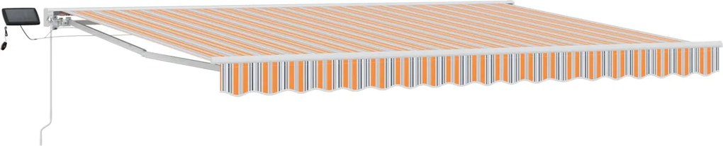 vidaXL Cadru manual de marchiză cu LED-uri 4,5 × 3 m