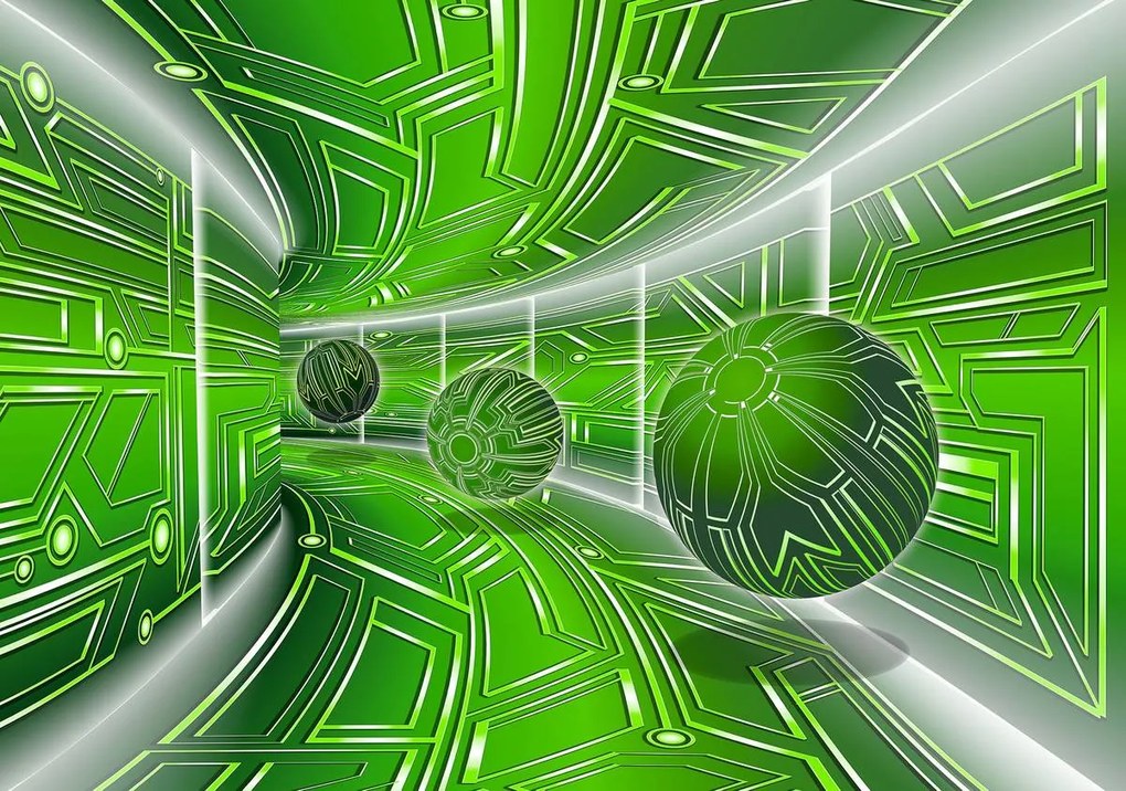 Fototapet - Străduță verde  cu mingi mici (254x184 cm), în 8 de alte dimensiuni noi