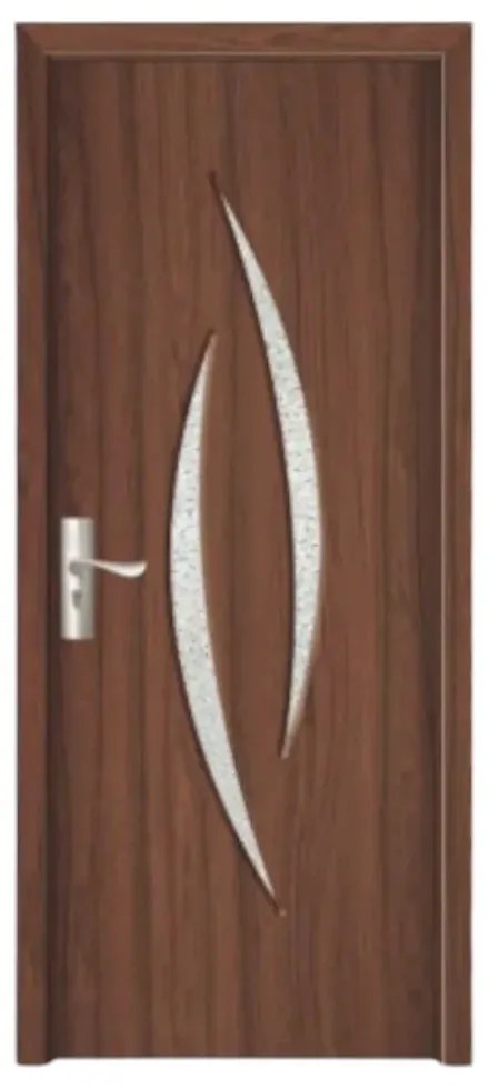 Usa Interior din MDF Novo Doors ND100, Cadru din Lemn Masiv, Geam Sablat, KIT COMPLET, Toc , Manere si balamale incluse (Culoare: Alb, Toc: Fix,