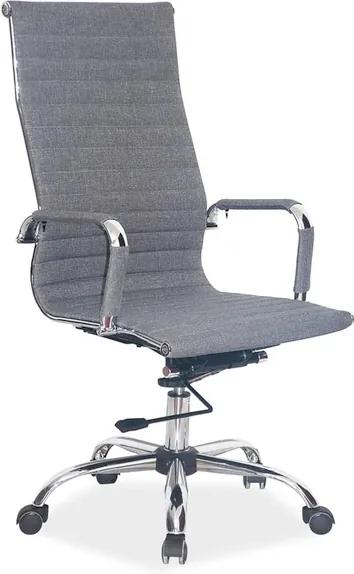 Scaun de birou ergonomic tapitat cu stofa Q40 Grey 47x55x112 cm