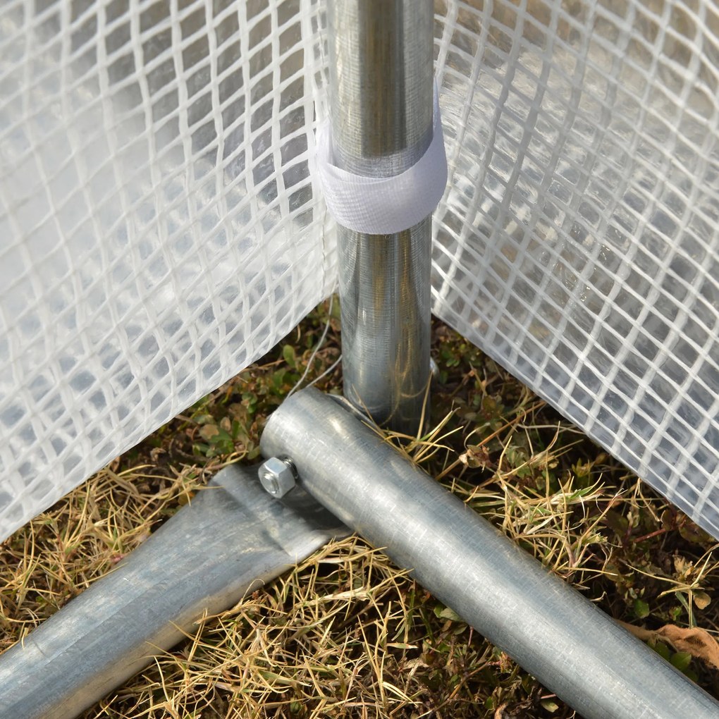 Outsunny Seră de grădină 18 m², cu ușă și pereți laterali, 12 ferestre, structură din oțel PE, Anti-UV, 6L x 3l x 2H m, alb | Aosom Romania