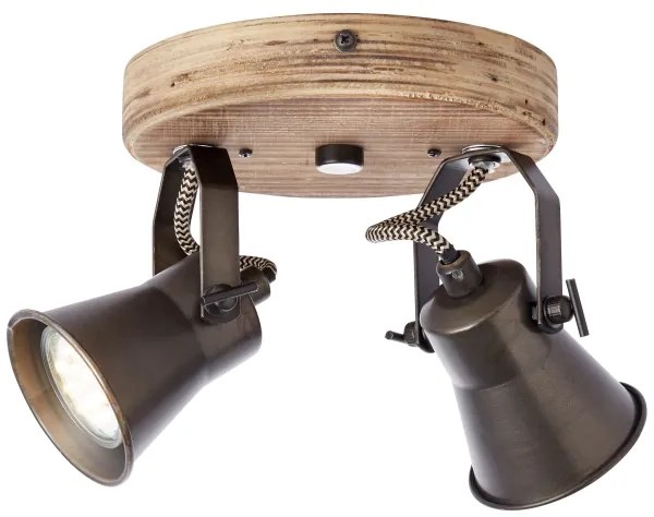 Brilliant - Spot orientabil SEED 2xGU10/5W/230V negru/maro