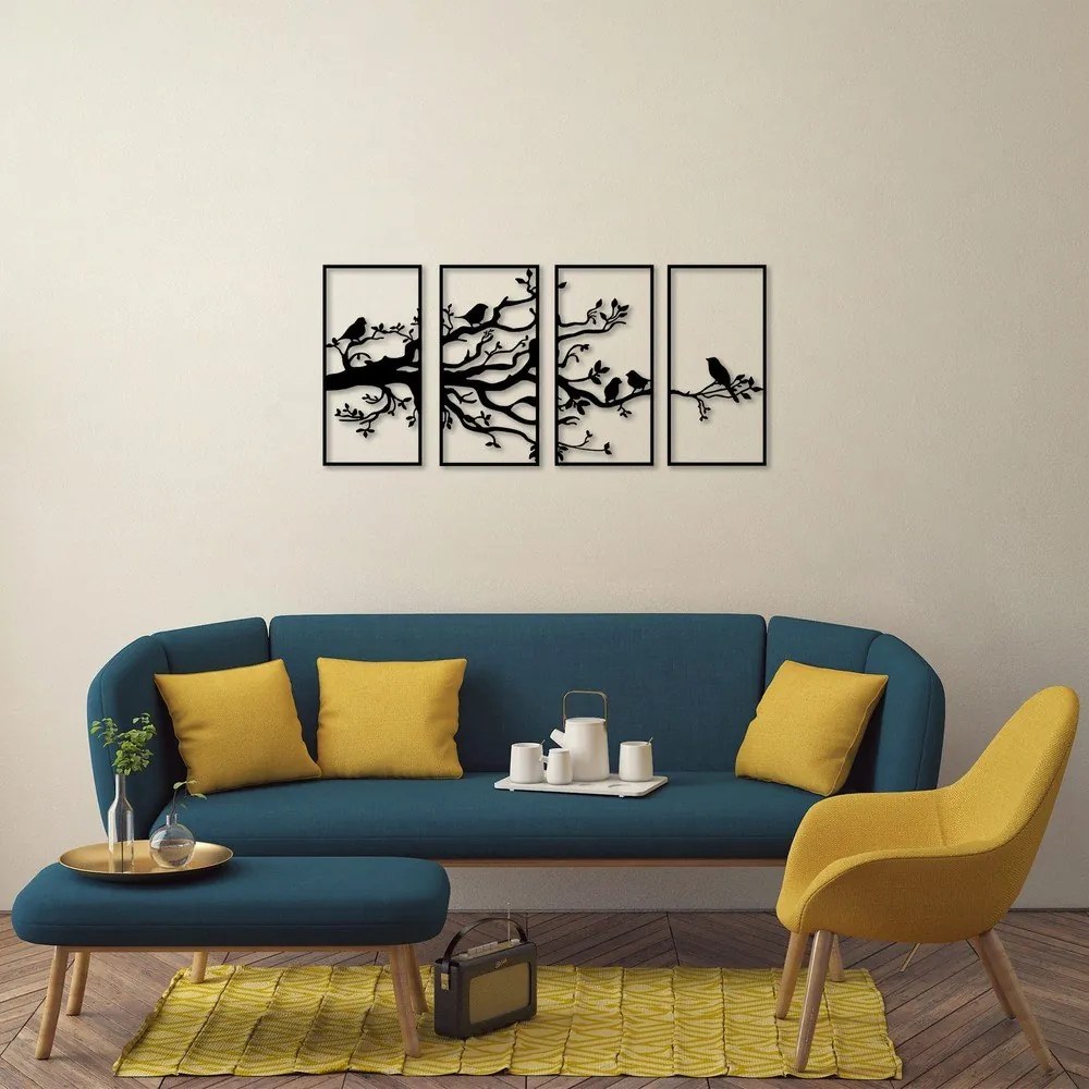 Decorațiune de perete din metal 34x70 cm Branch – Wallity