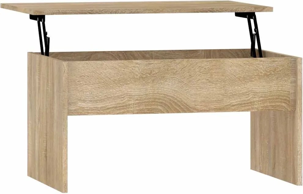 vidaXL Măsuță de cafea, stejar sonoma, 80x50,5x41,5 cm, lemn prelucrat