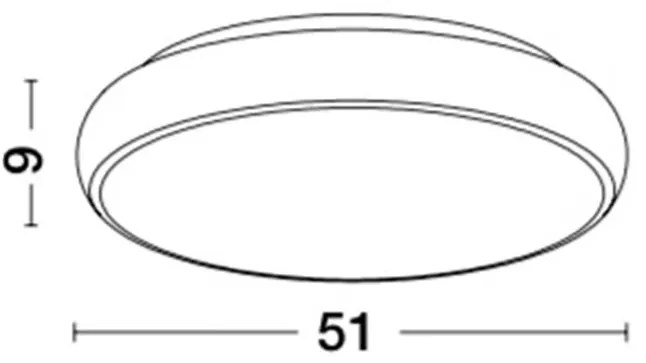 Plafoniera LED design modern Gap alb, 51cm