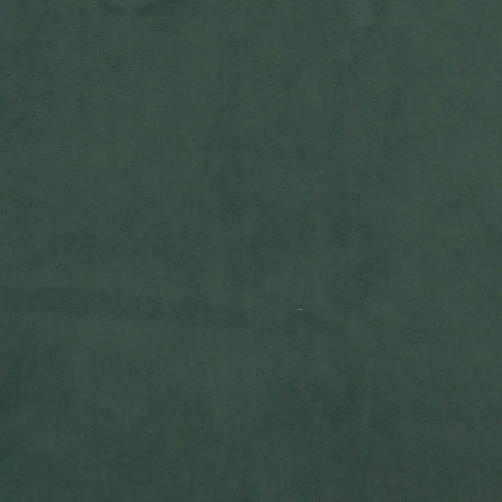 Cadru de pat cu tablie, verde inchis, 200x200 cm, catifea Verde inchis, 200 x 200 cm, Cu blocuri patrate