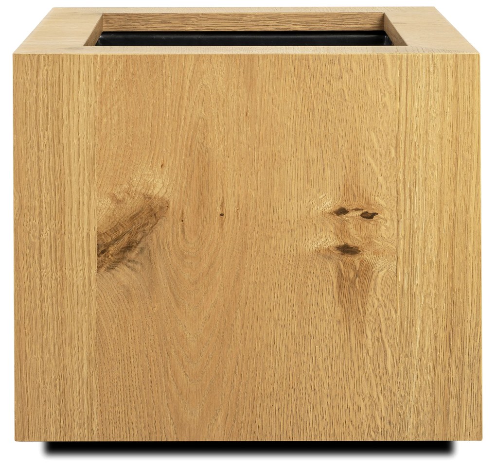Ghiveci din lemn cu auto-irrigare TAMMI, quadrat, mai multe variante - Hobby Flower Dimensiuni: 40 x 40 x 35, Culoare: stejar natural