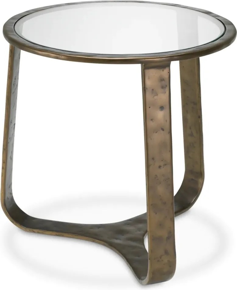 Masuta auxiliara LUX din Aluminiu, Sticla, Cambronne 50cm