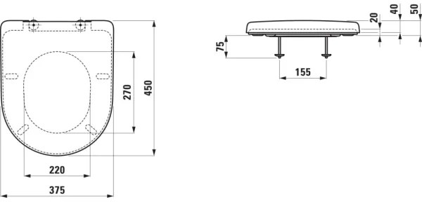 LAUFEN H8939580000001 - Capac WC SoftClose PRO, din duroplast, alb