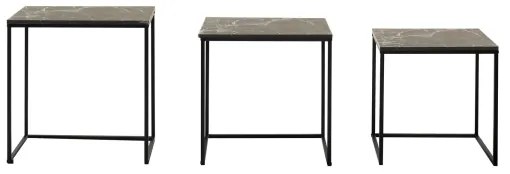 SET 3x măsuță de cafea de culoare neagră