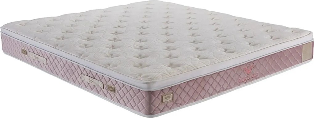 Saltea memory 140x200 VISCO LUX, alb/roz