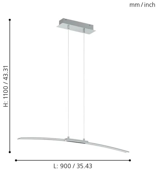 Eglo 95147 - LED Lustra LASANA LED/30W/230V