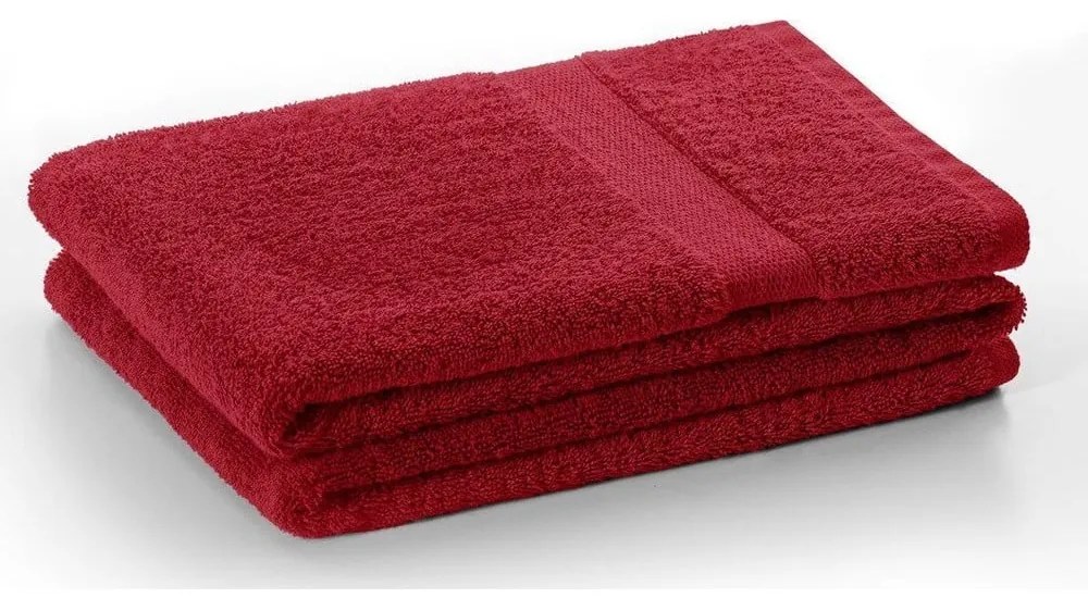 Prosoape de baie roșii 4 buc. din bumbac frotir Marina – DecoKing