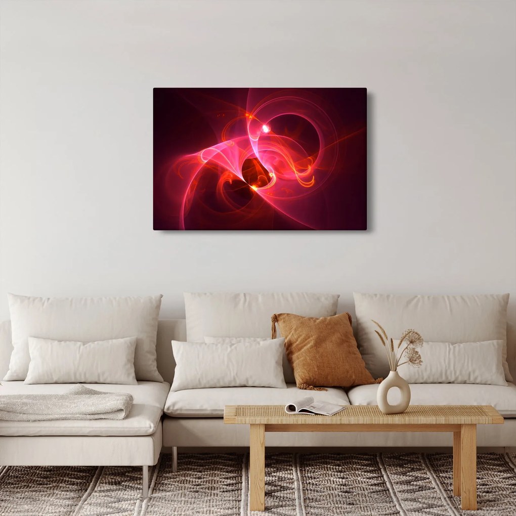 Tabloul modern cu abstacție roz (90x60 cm)