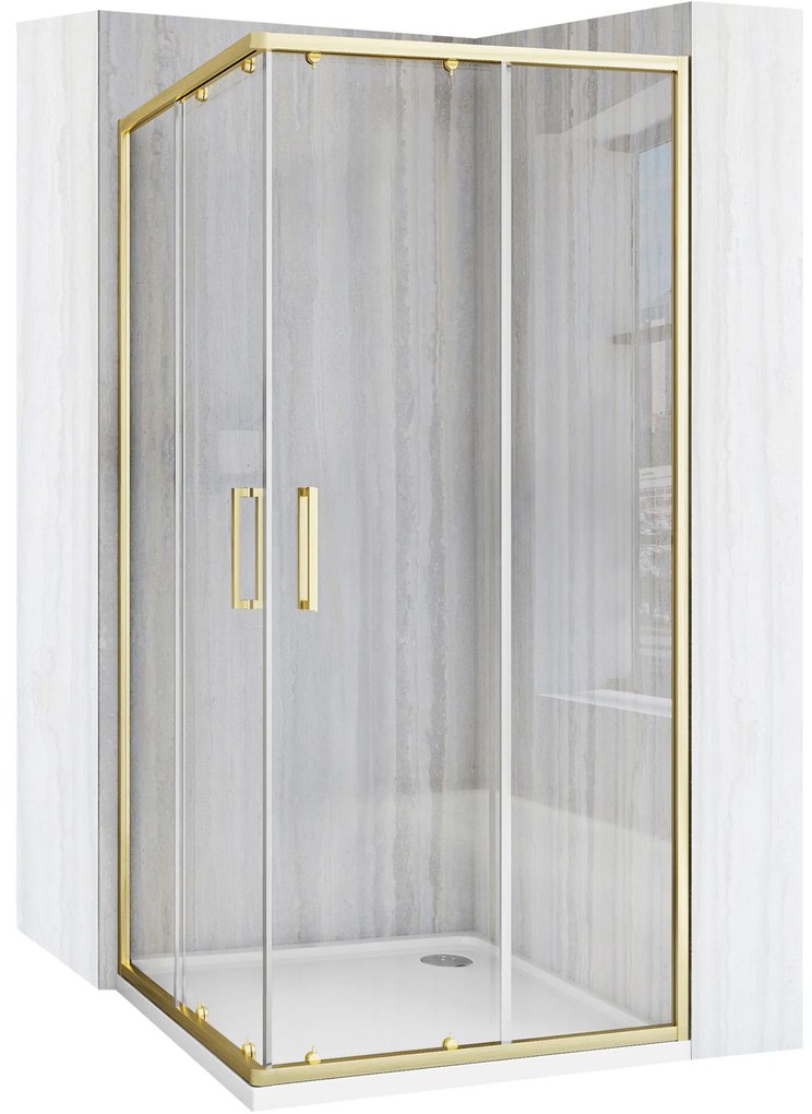 Cabina de dus Rea City 80x80 cm Gold Brush