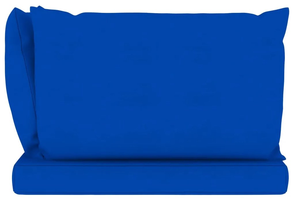 Canapea de gradina paleti, 2 locuri, perne albastre, lemn pin Albastru, Canapea cu 2 locuri, 1